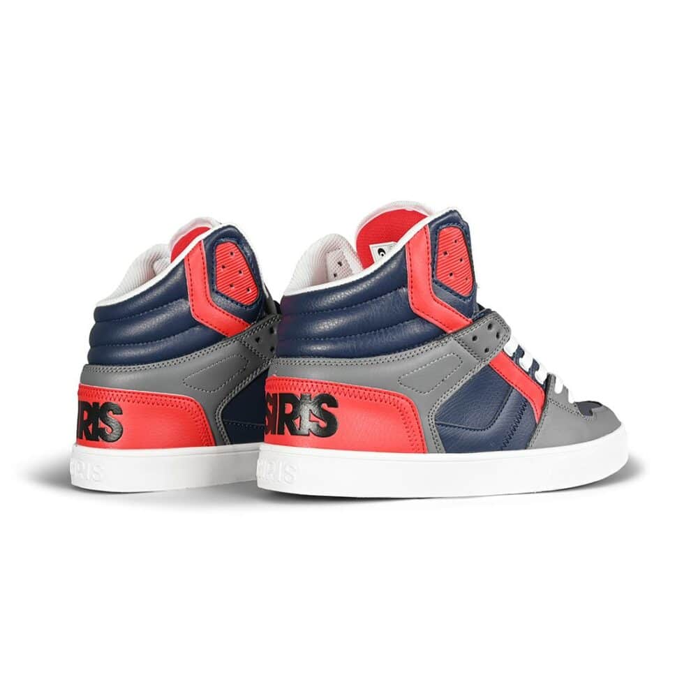 Osiris Clone High Top Shoes - Navy-Red-Grey