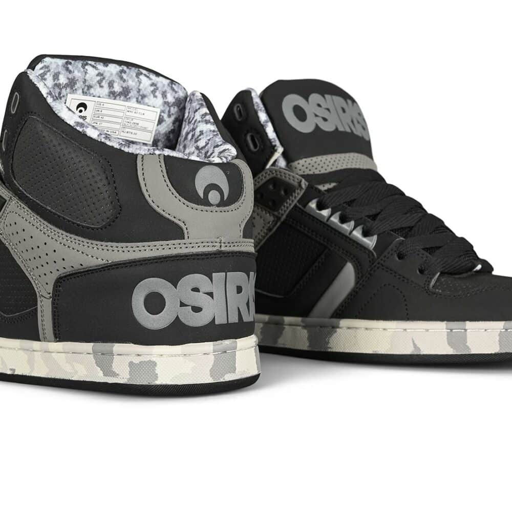 Osiris NYC 83 CLK High Top Shoes - Black-Grey-Paint