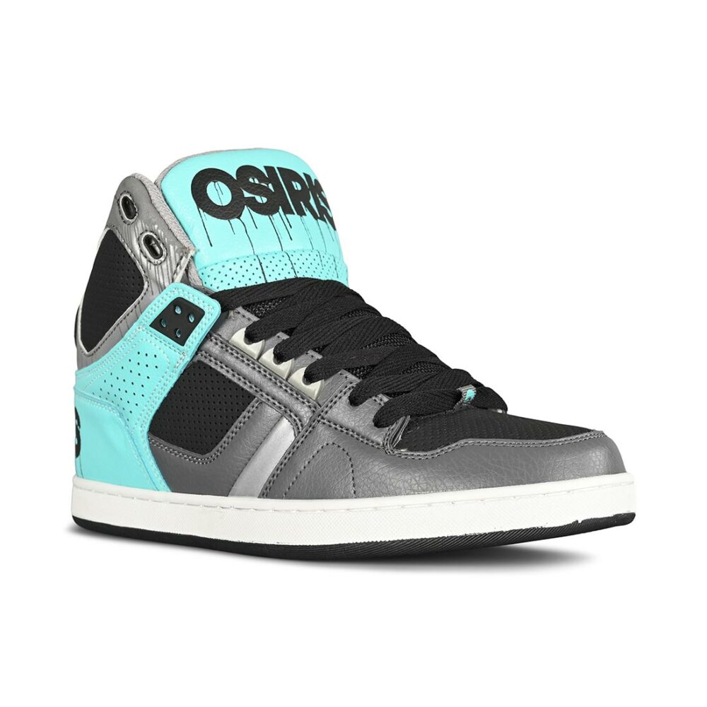 Osiris NYC 83 CLK High Top Shoes - Black/Teal/Drips