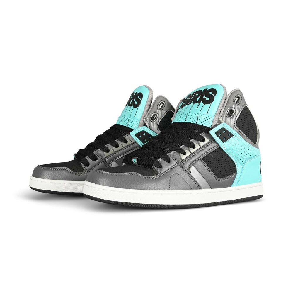 Osiris NYC 83 CLK High Top Shoes - Black/Teal/Drips