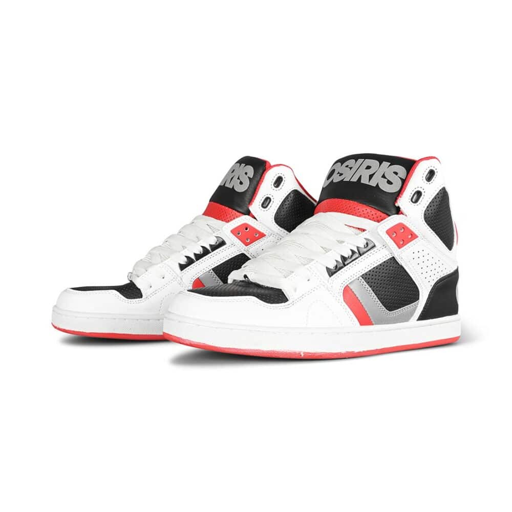 Osiris NYC 83 CLK High Top Shoes - White/Black/3M/Red