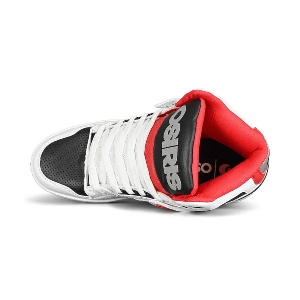 Osiris NYC 83 CLK High Top Shoes - White/Black/3M/Red