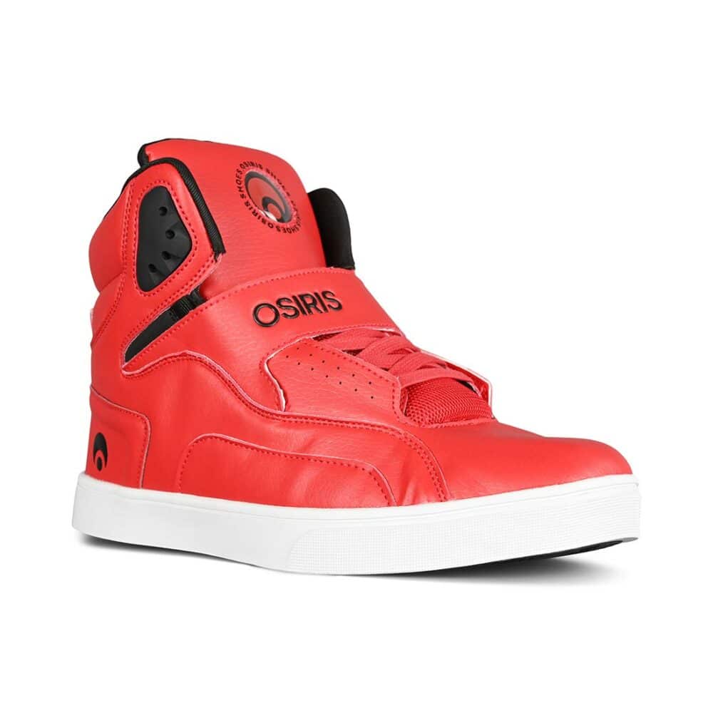 Osiris Rize Ultra High-Top Shoes - Red-Red-Black