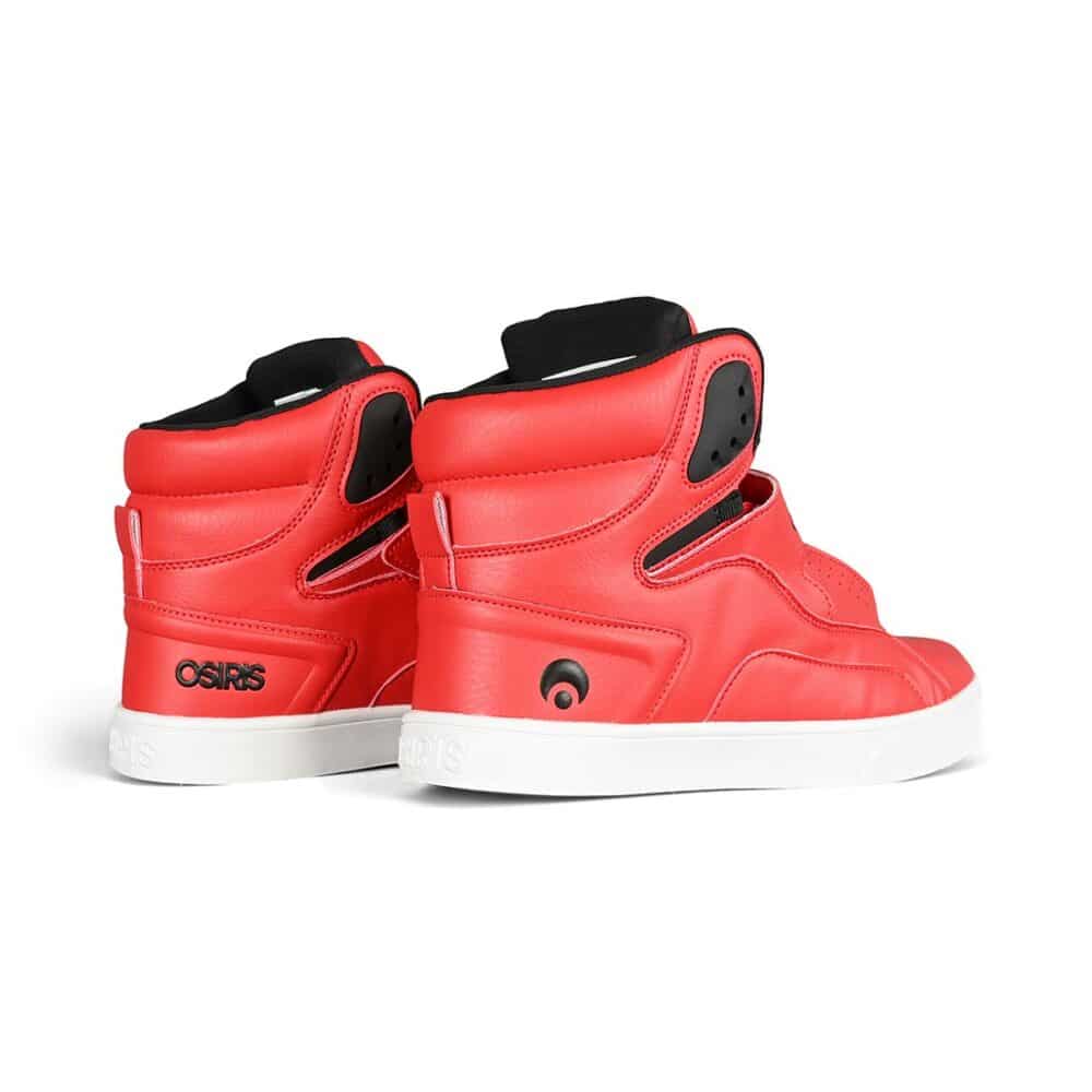 Osiris Rize Ultra High-Top Shoes - Red-Red-Black