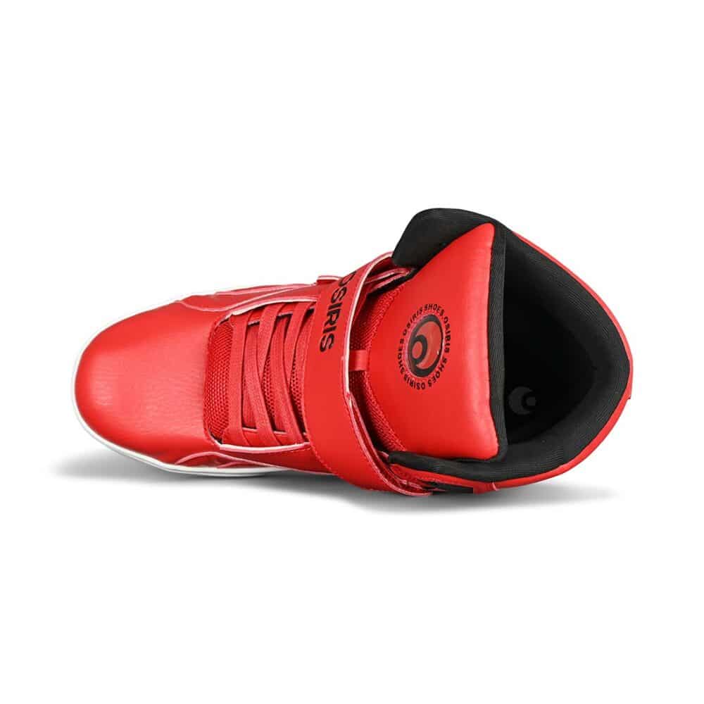 Osiris Rize Ultra High-Top Shoes - Red-Red-Black