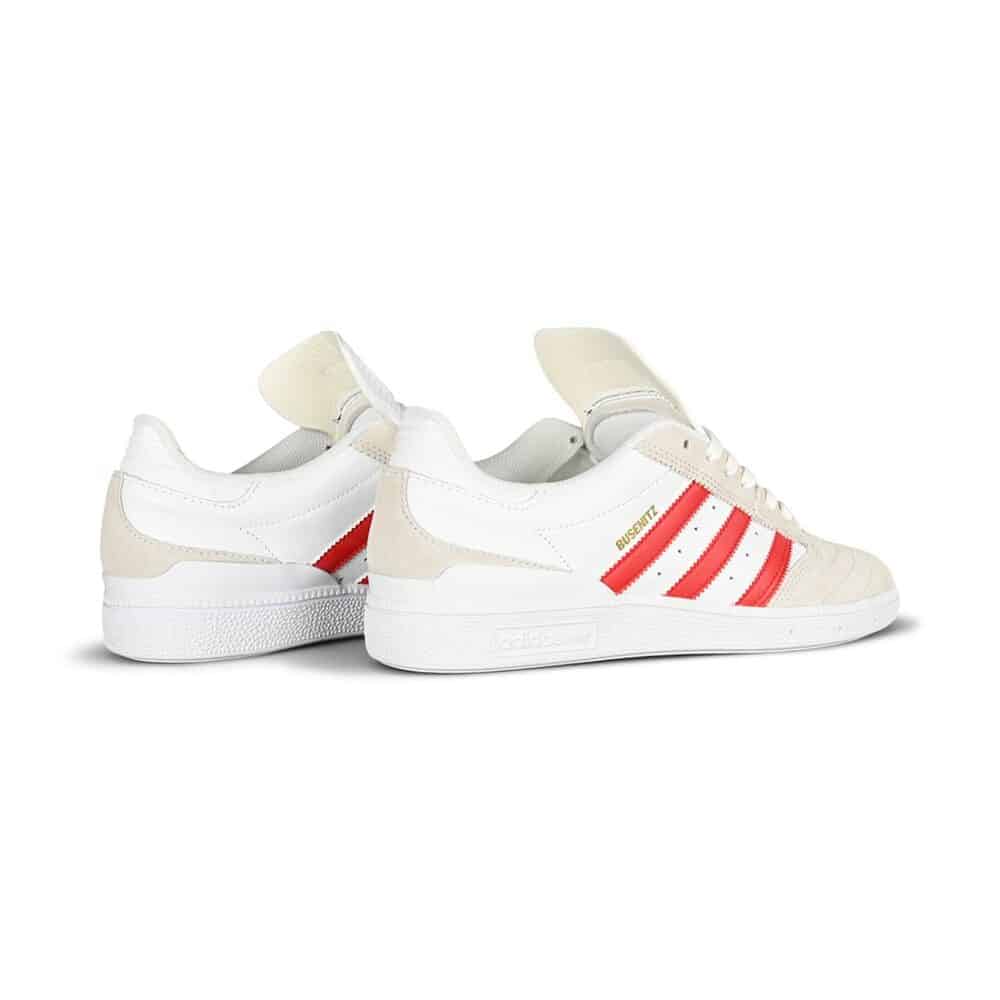 Adidas Busenitz Skate Shoes - White-Scarlett-Gold Metallic