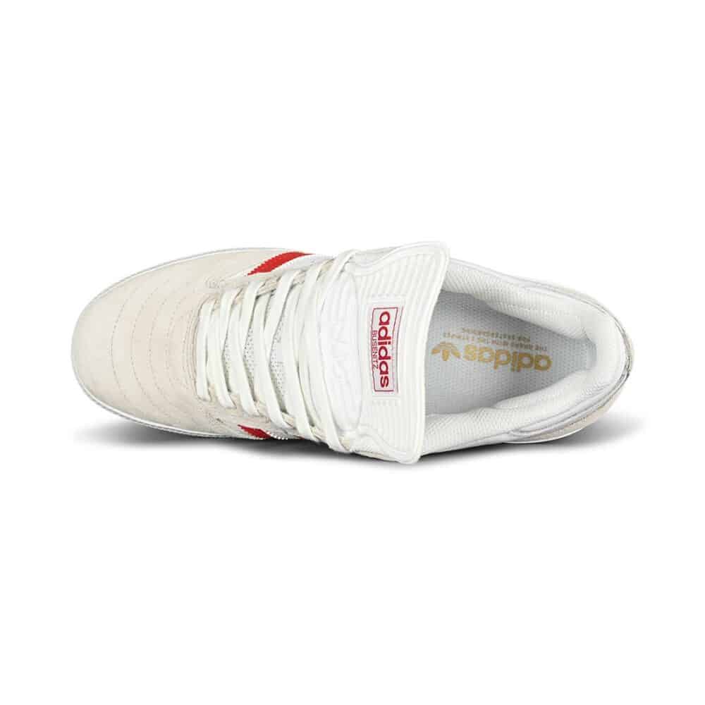 Adidas Busenitz Skate Shoes - White-Scarlett-Gold Metallic