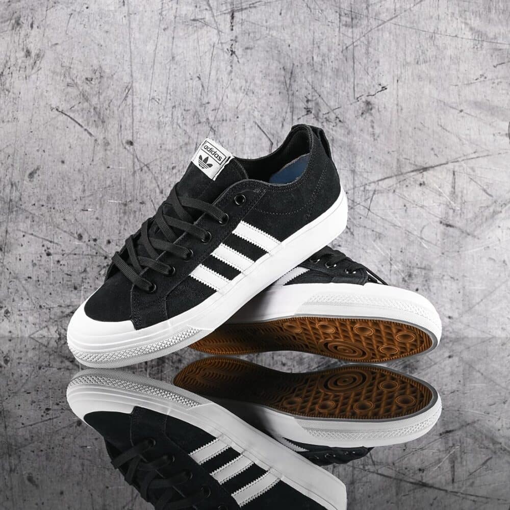 Adidas Nizza Low ADV Skate Shoes - Core Black/White/White