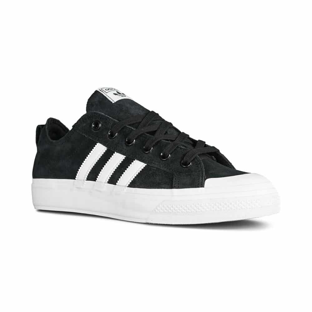 Adidas Nizza Low ADV Skate Shoes - Core Black/White/White