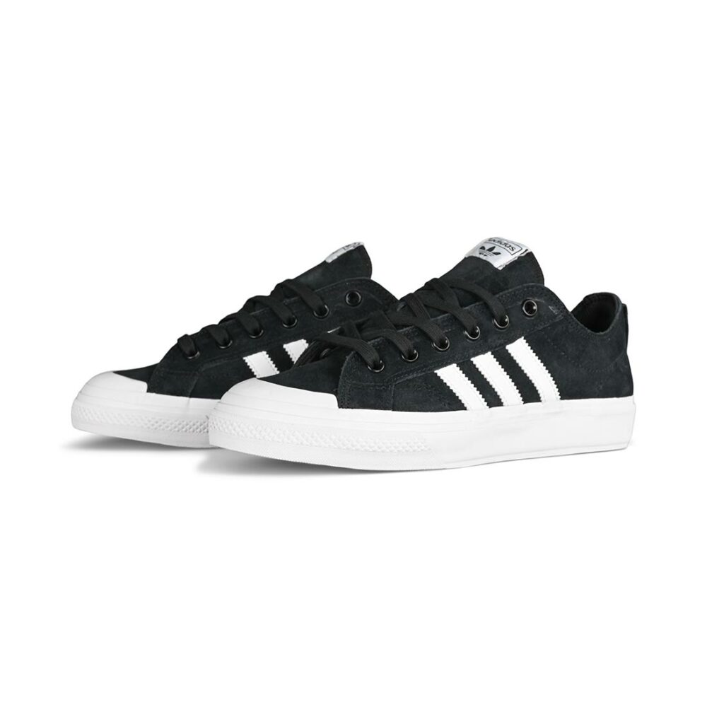 Adidas Nizza Low ADV Skate Shoes - Core Black/White/White