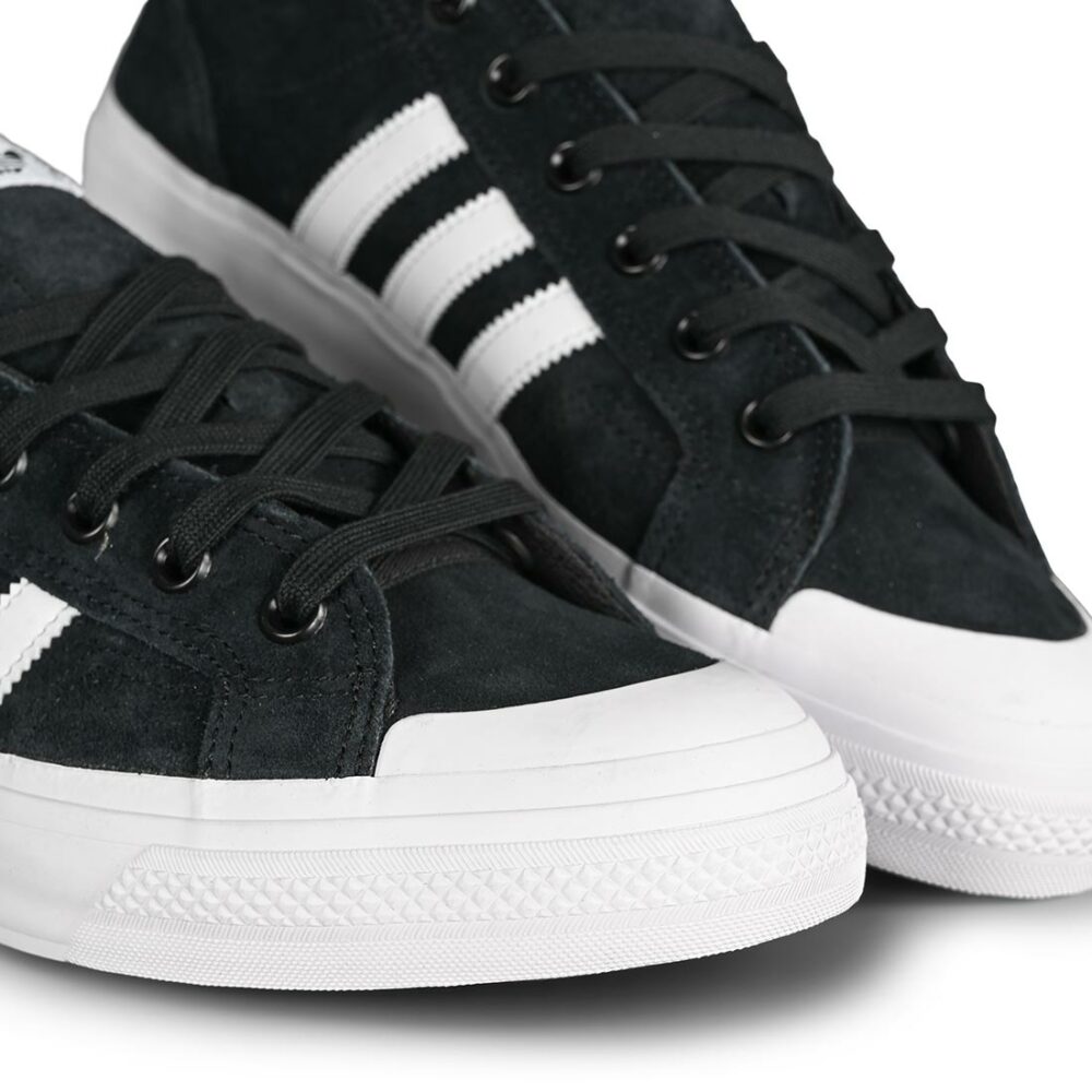 Adidas Nizza Low ADV Skate Shoes - Core Black/White/White