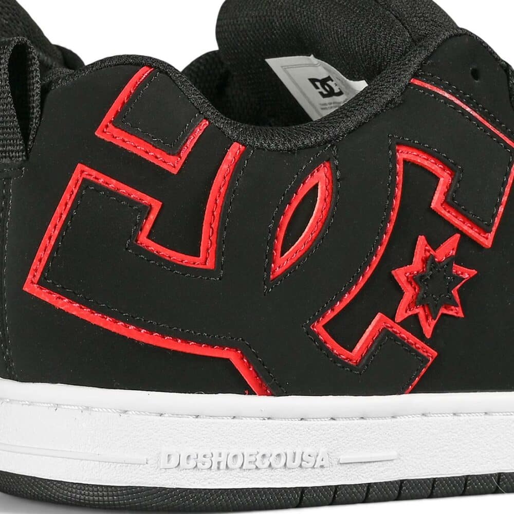 DC Court Graffik Skate Shoes - Black/Red/White