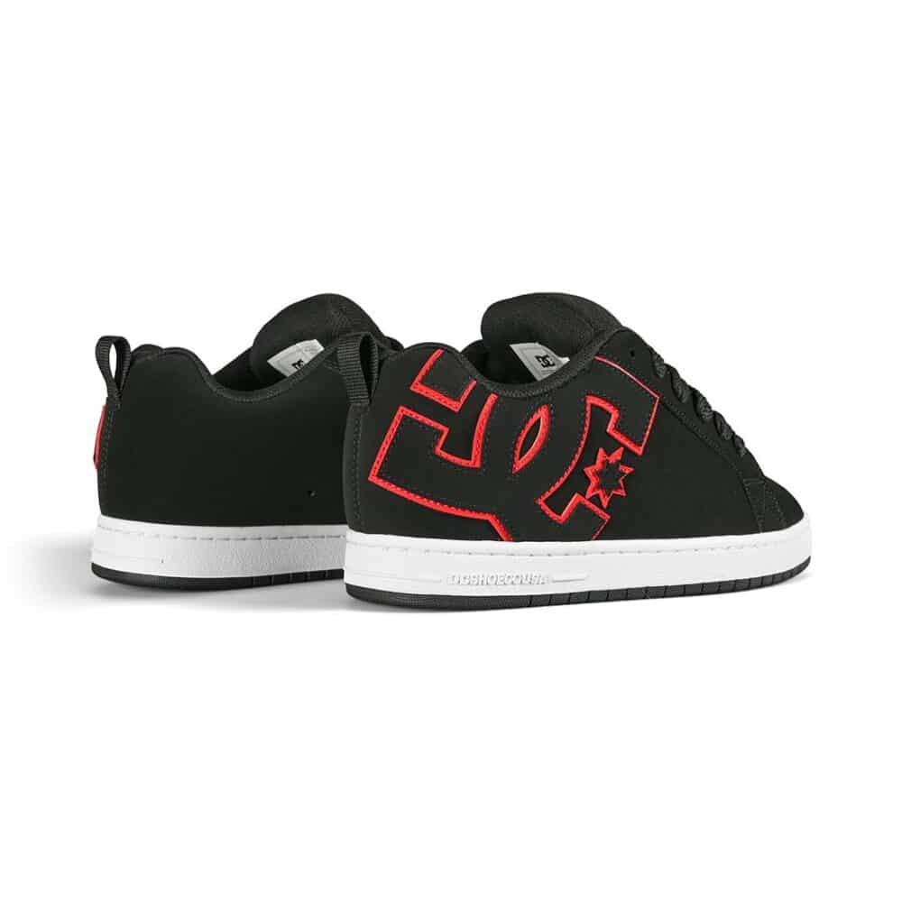 DC Court Graffik Skate Shoes - Black/Red/White