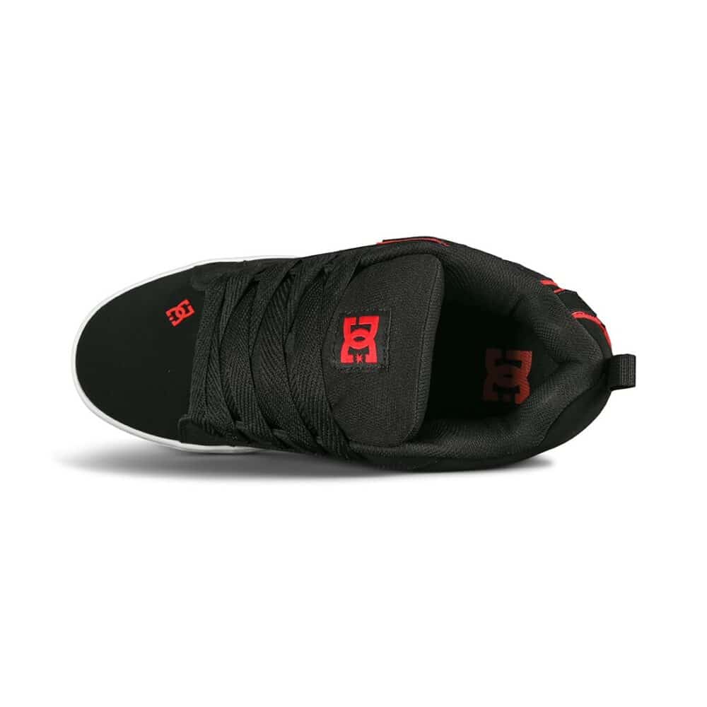 DC Court Graffik Skate Shoes - Black/Red/White