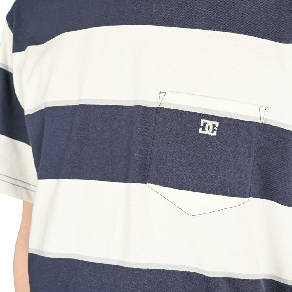 DC Crate Stripe S/S T-Shirt - Navy Crate Stripe