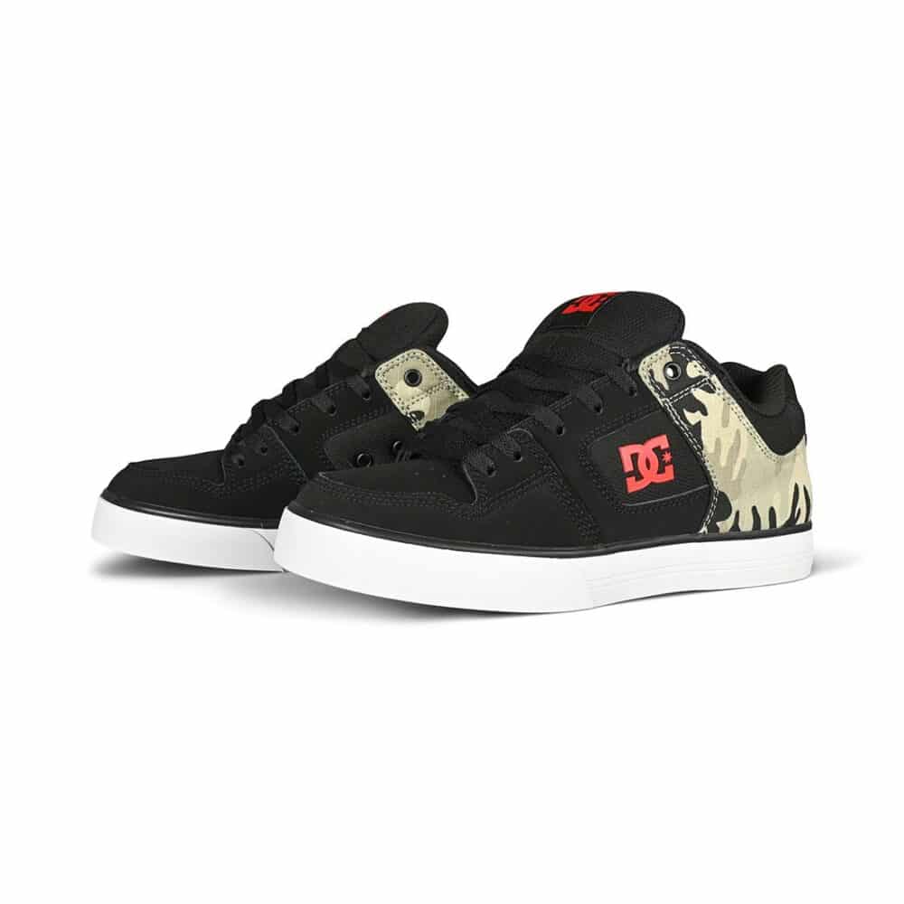 DC Pure Skate Shoes - Black/Camouflage