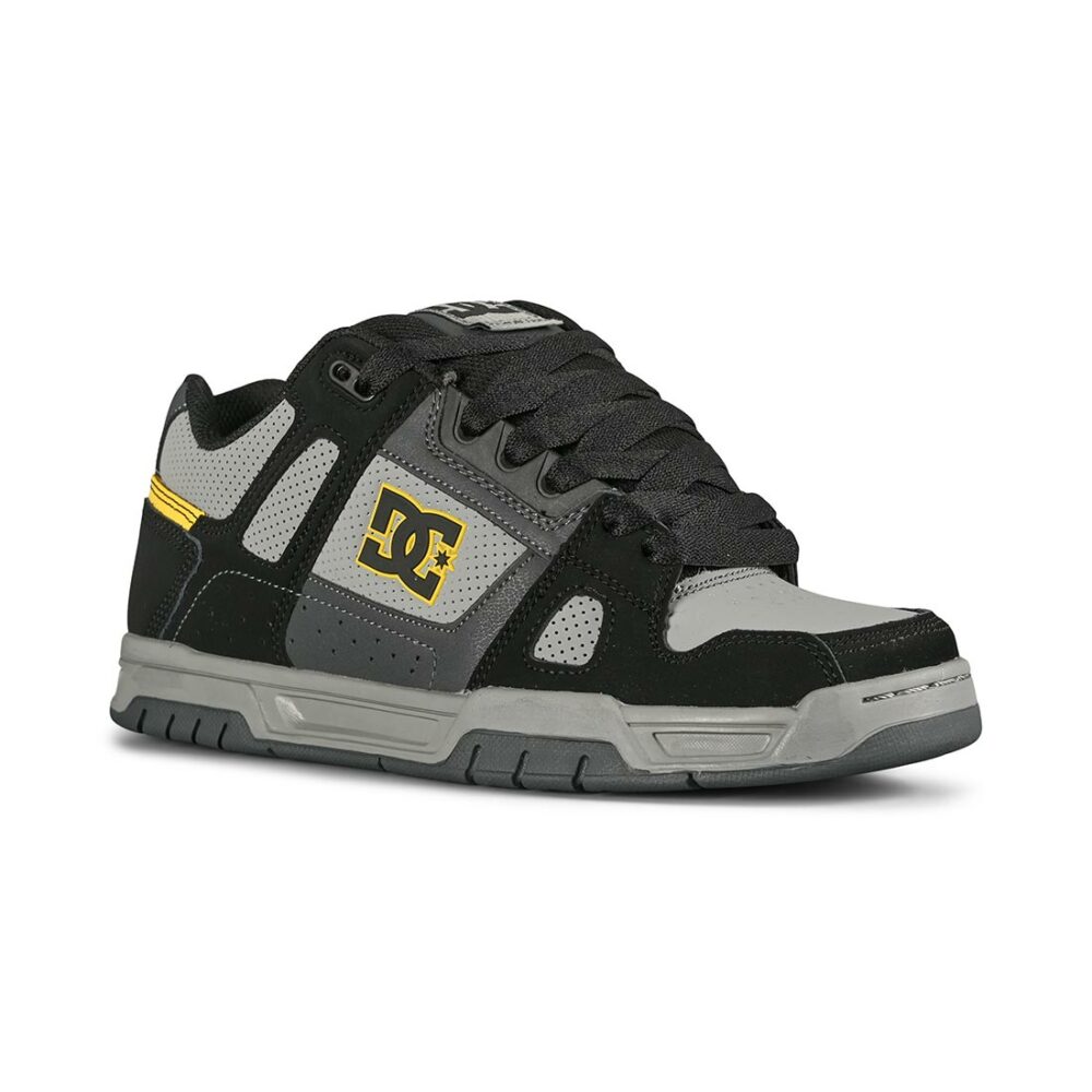 DC Stag Skate Shoes - Grey/Black/Yellow