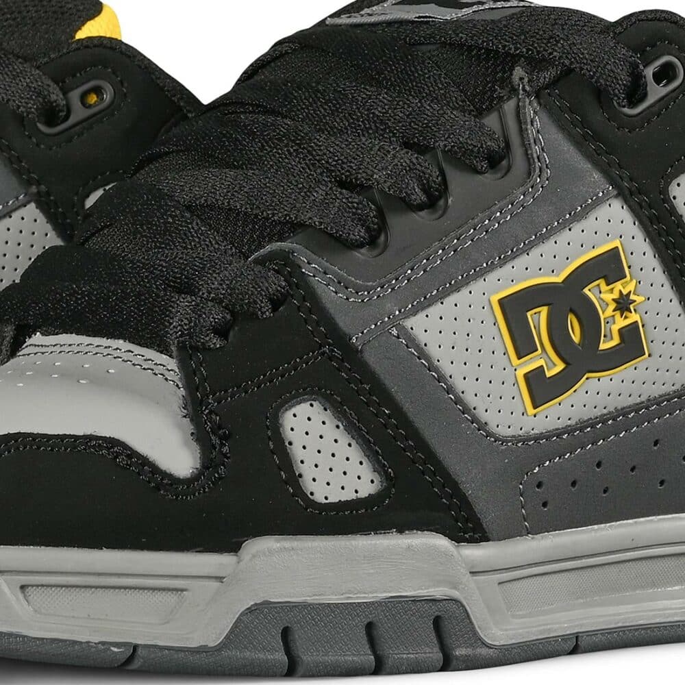 DC Stag Skate Shoes - Grey/Black/Yellow