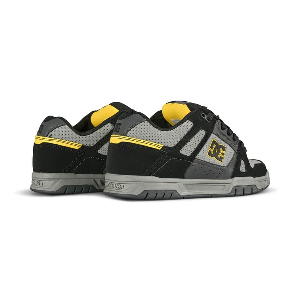 DC Stag Skate Shoes - Grey/Black/Yellow