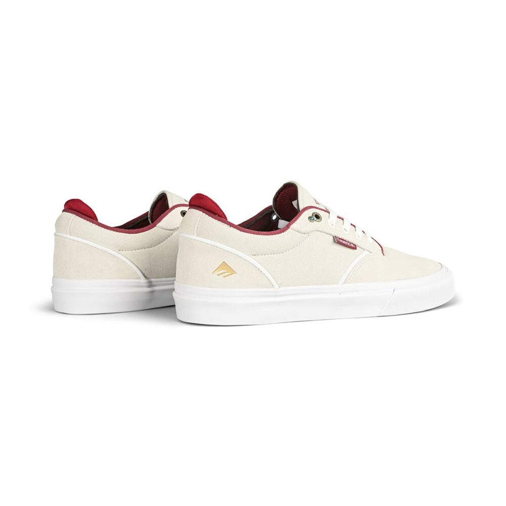 Emerica Dickson Skate Shoes - White Suede