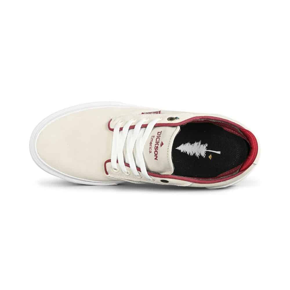 Emerica Dickson Skate Shoes - White Suede