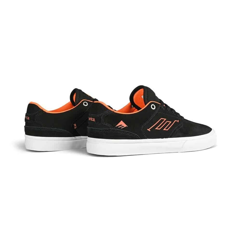 Emerica The Low Vulc Skate Shoes - Black/White/Orange