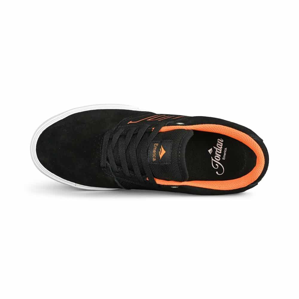 Emerica The Low Vulc Skate Shoes - Black/White/Orange