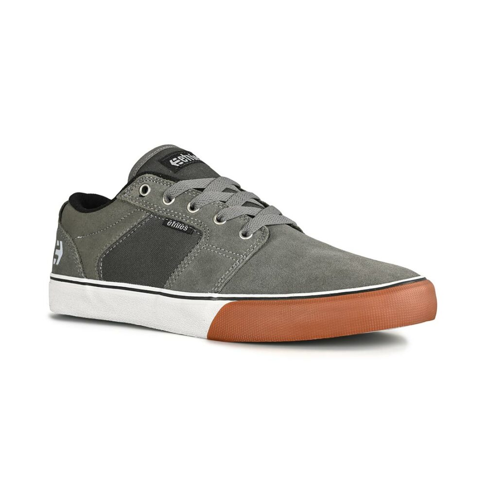 Etnies Barge LS Skate Shoes - Dark Grey/White/Gum