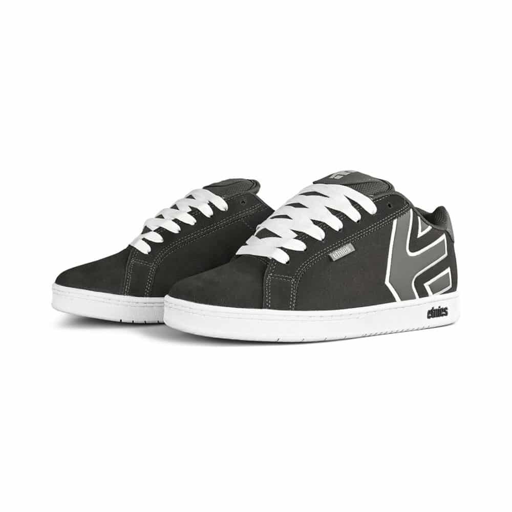 Etnies Fader Skate Shoes - Dark Grey/White