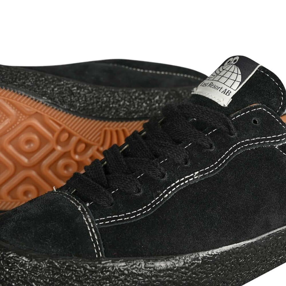 Last Resort VM002 Suede Lo Skate Shoes - Black/Black/White