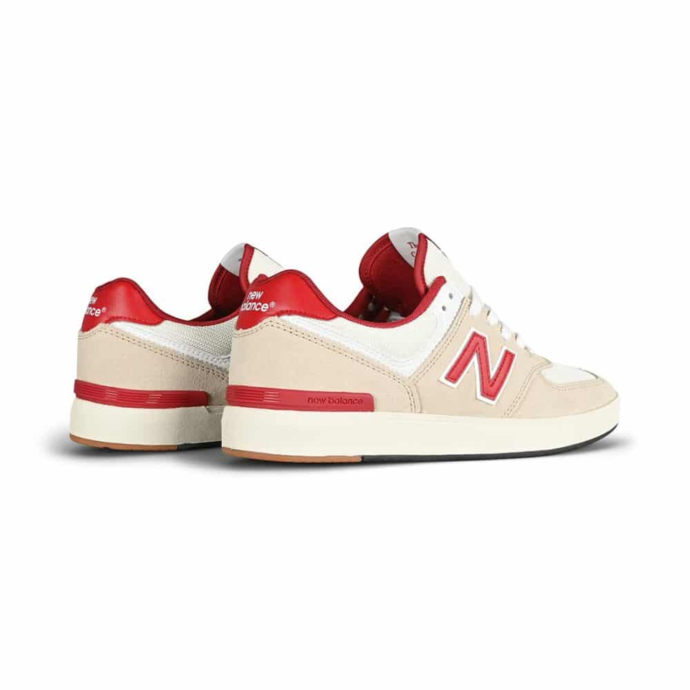 New Balance Court 574 Shoes - Tan/Burgundy