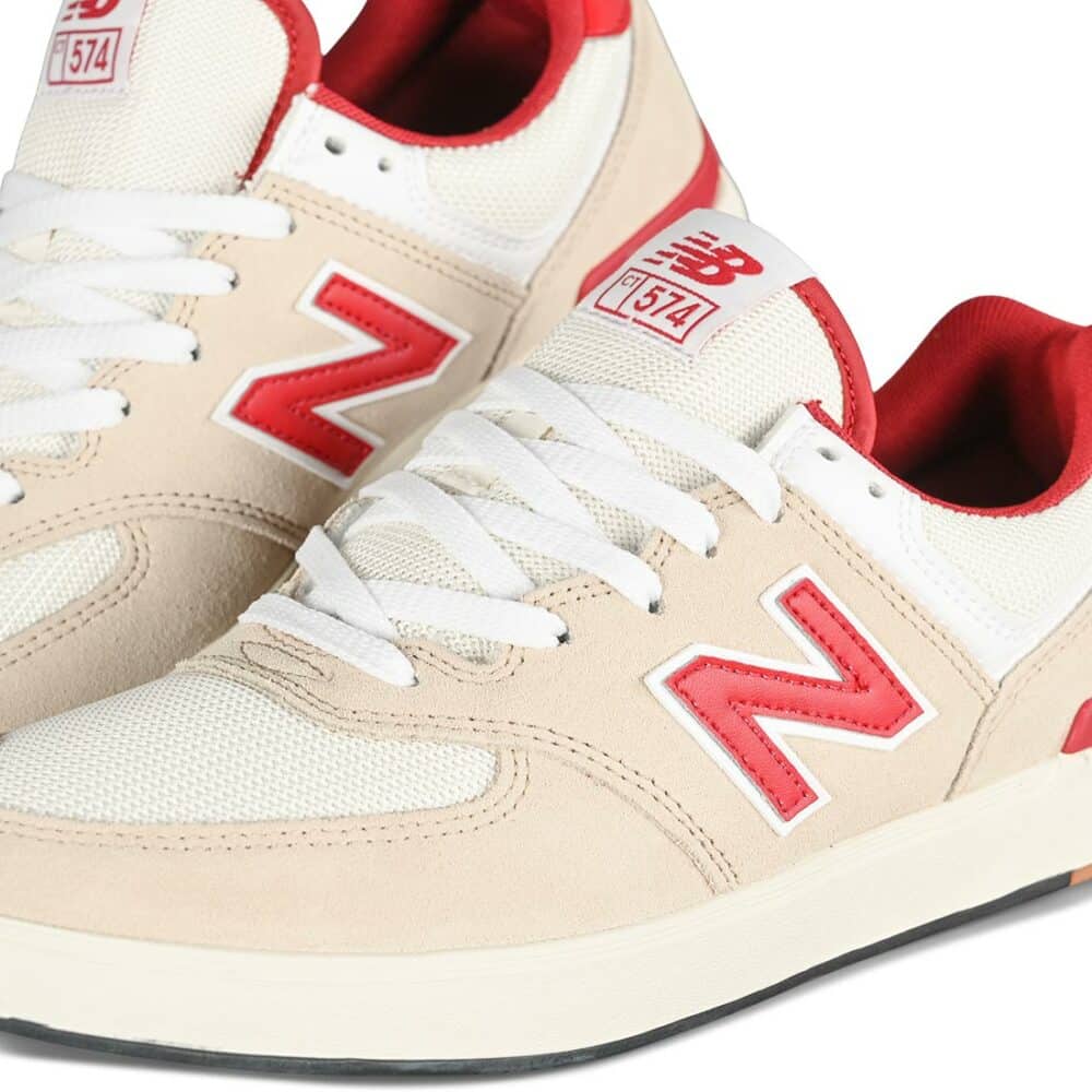 New Balance Court 574 Shoes - Tan/Burgundy