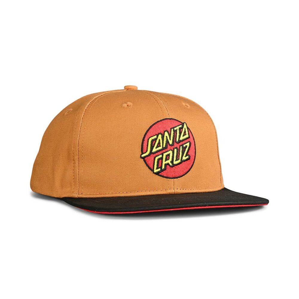 Santa Cruz Classic Dot Snapback Cap - Parchment/Black