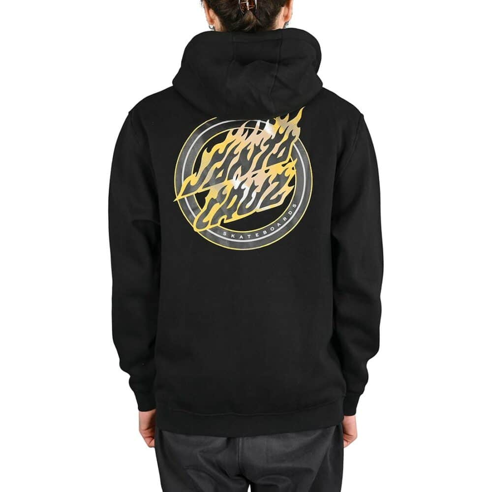Santa Cruz Holo Flamed Dot Zip-Up Hoodie - Black