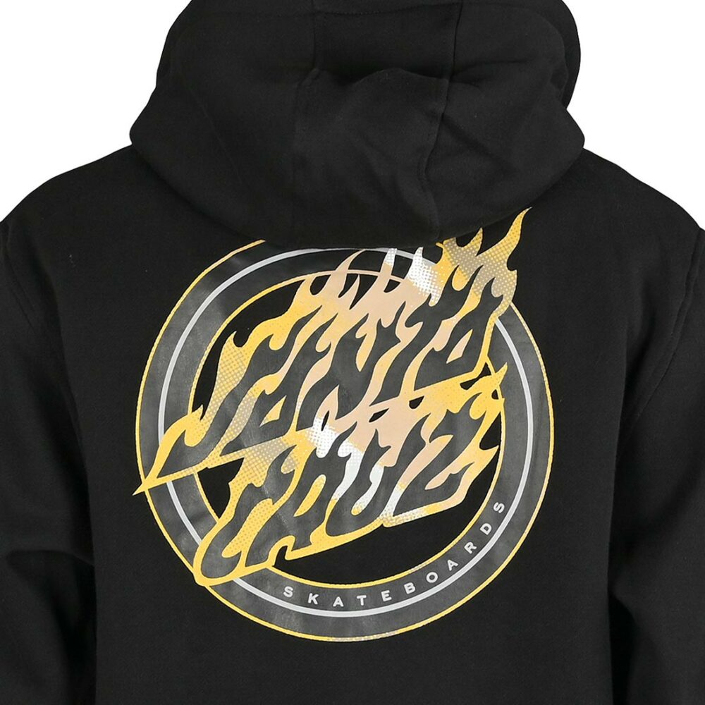 Santa Cruz Holo Flamed Dot Zip-Up Hoodie - Black