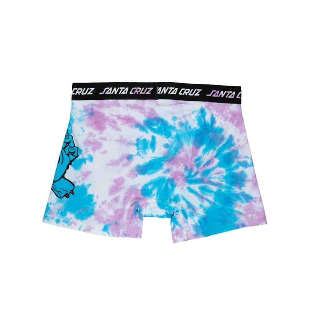 Santa Cruz Tie Dye Hand Boxer Brief - White/Pink/Blue