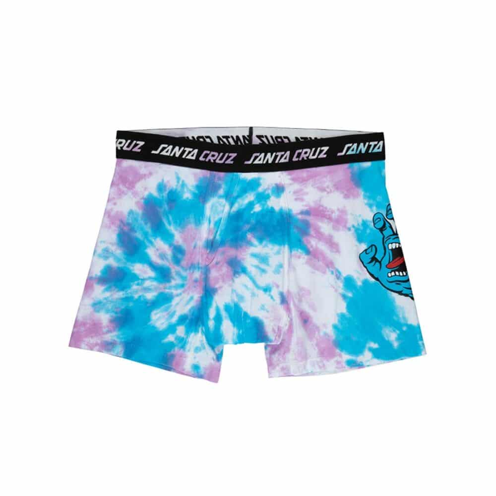 Santa Cruz Tie Dye Hand Boxer Brief - White/Pink/Blue