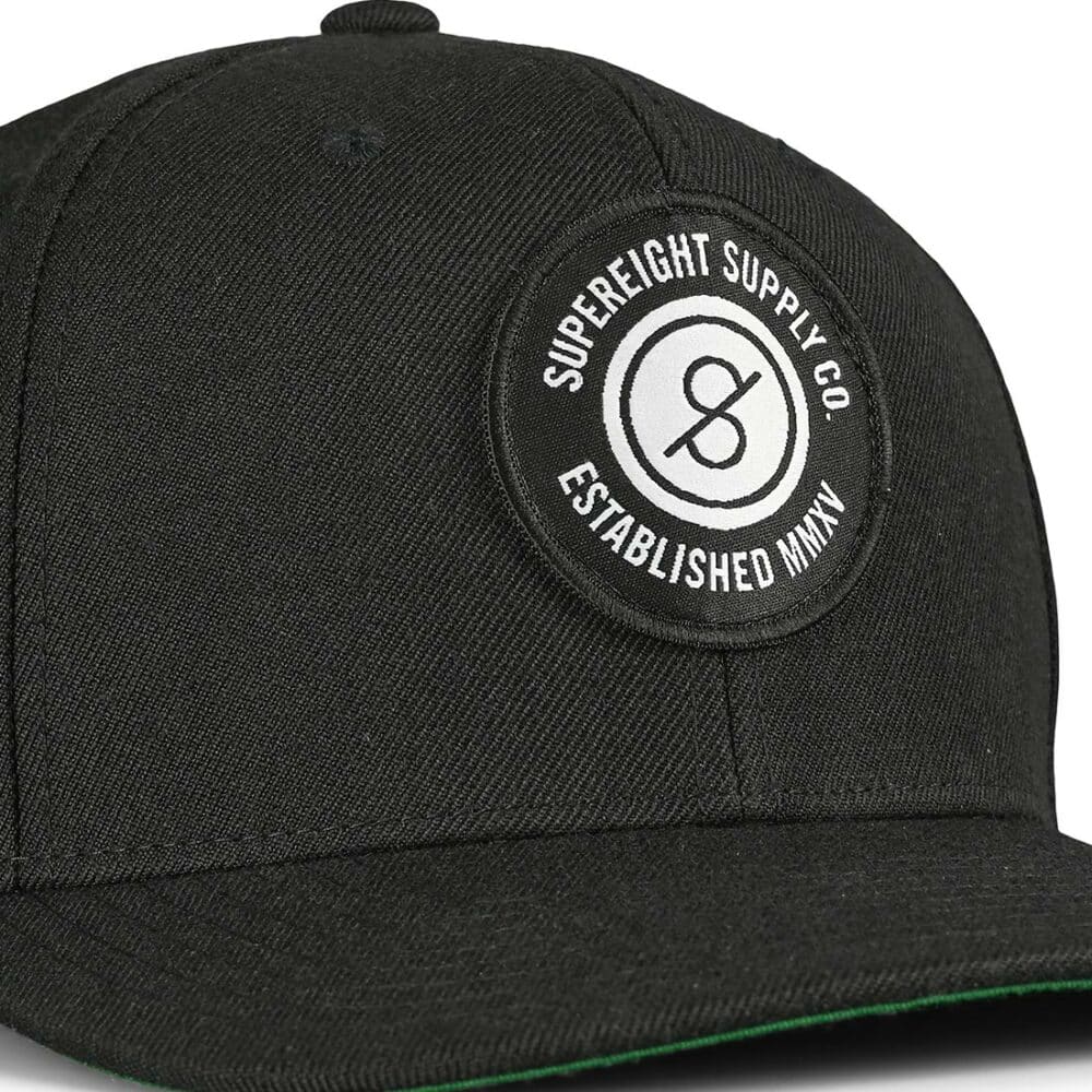 Supereight Supply Co Patch Snapback Cap - Black