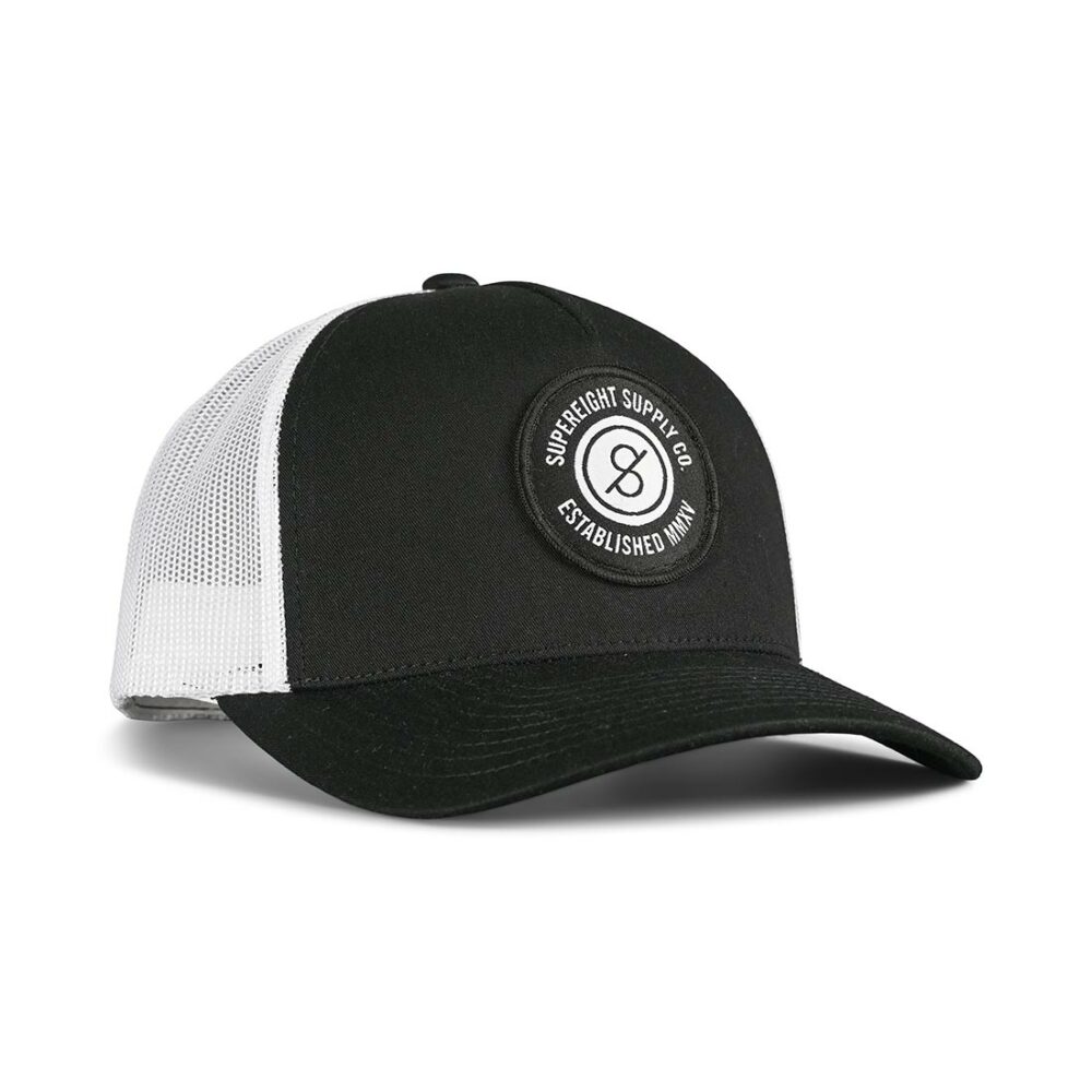Supereight Supply Co Patch Trucker Cap - Black
