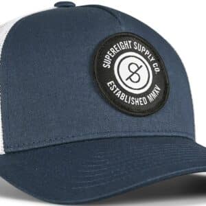 Supereight Supply Co Patch Trucker Cap - Navy/White