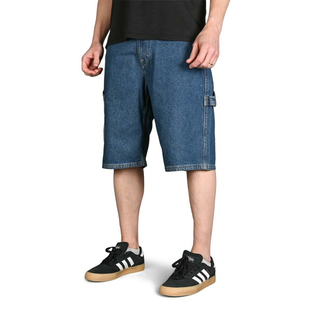 Volcom Labored Denim Utility Shorts - Indigo Ridge Wash