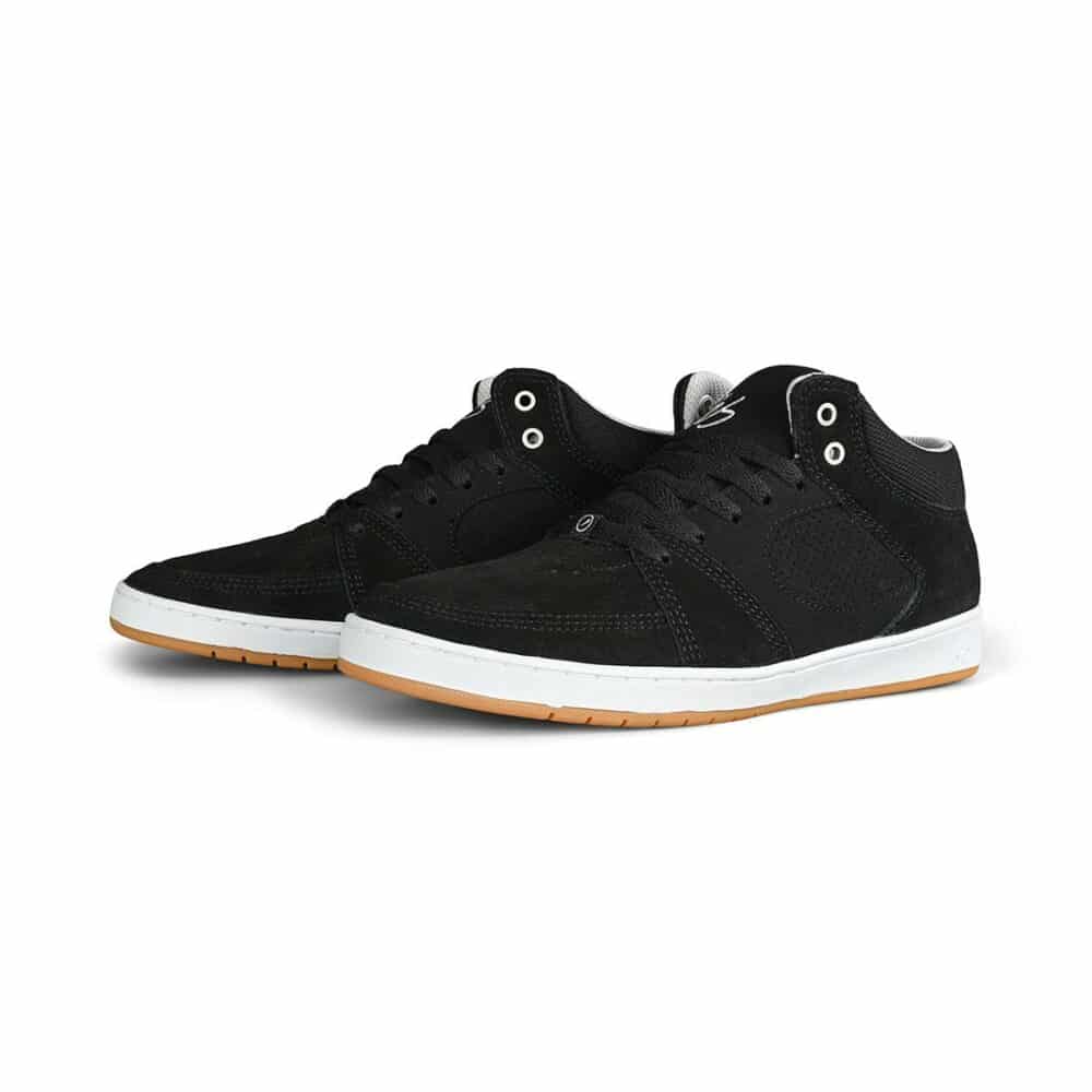 eS Accel Slim Mid Skate Shoes - Black/White/Silver