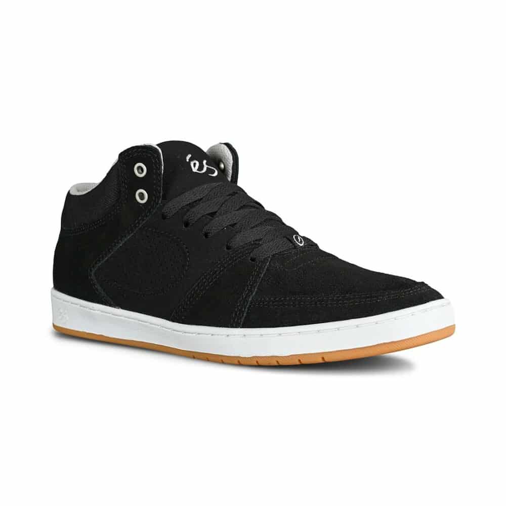 eS Accel Slim Mid Skate Shoes - Black/White/Silver