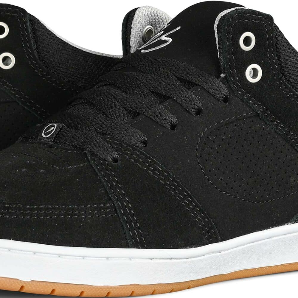 eS Accel Slim Mid Skate Shoes - Black/White/Silver