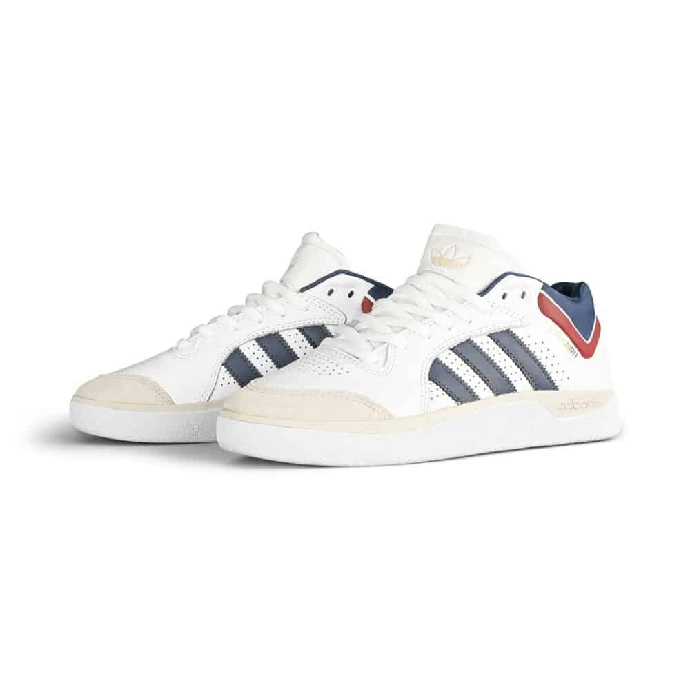 Adidas Tyshawn Skate Shoes - White/Collegiate Navy/Grey