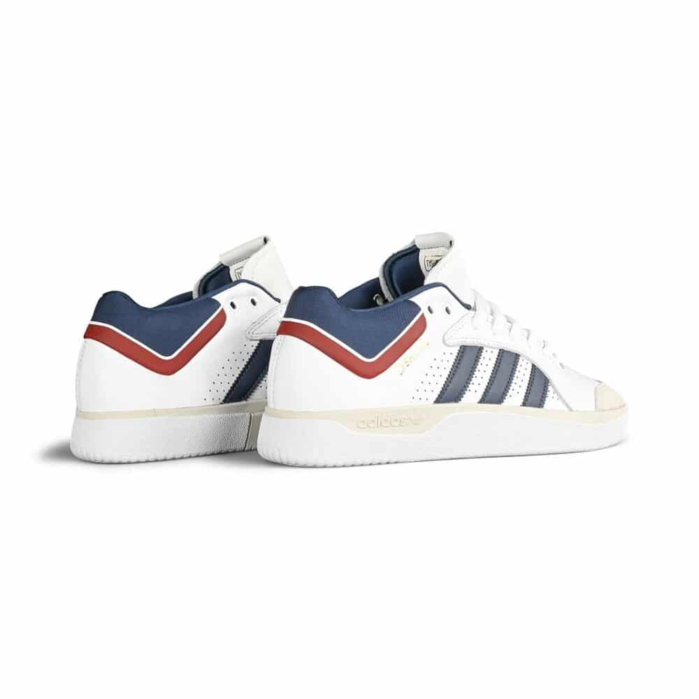 Adidas Tyshawn Skate Shoes - White/Collegiate Navy/Grey