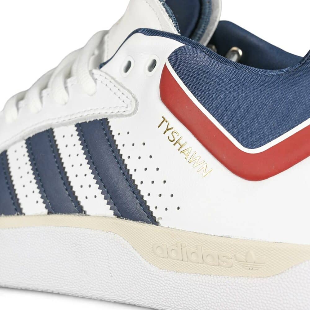 Adidas Tyshawn Skate Shoes - White/Collegiate Navy/Grey