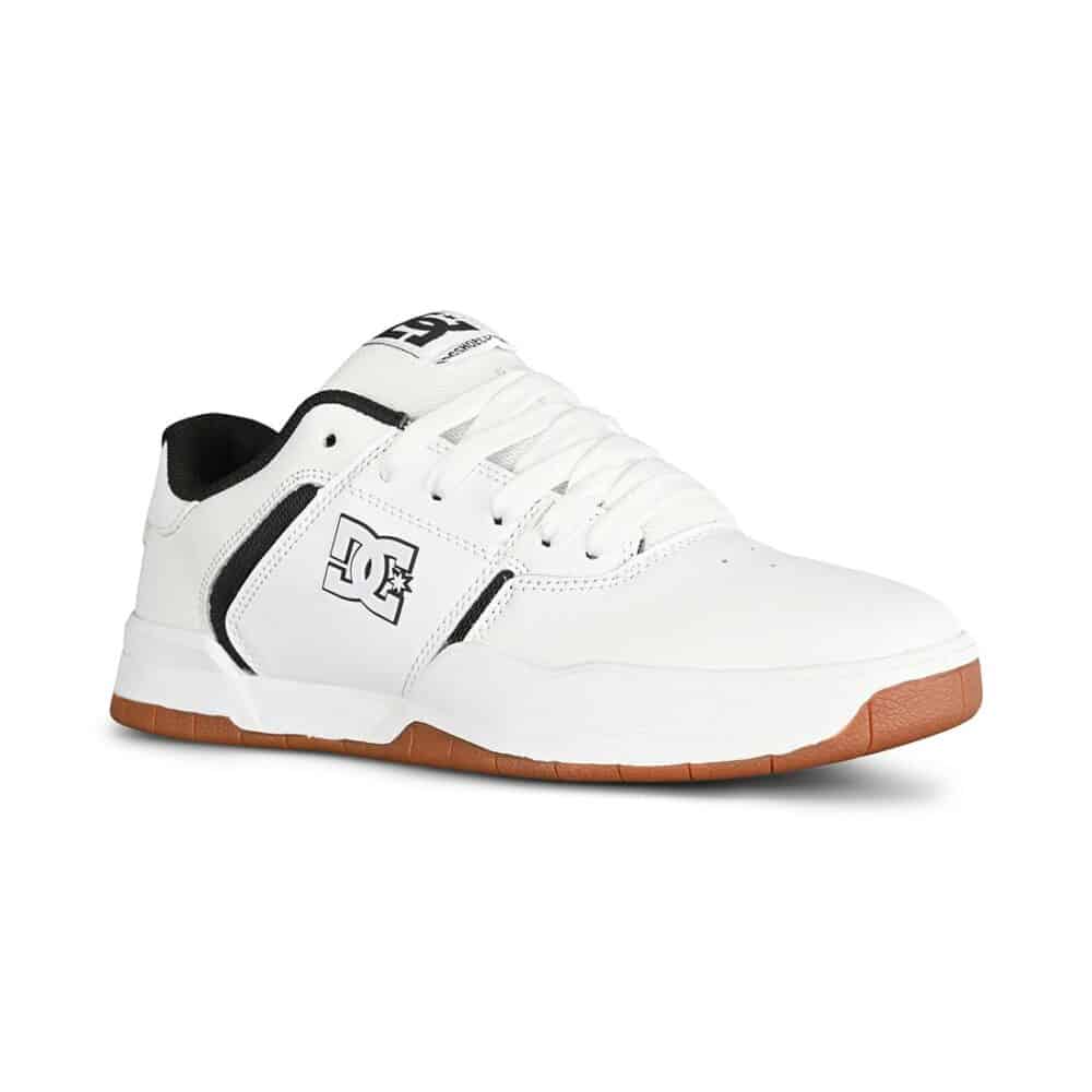 DC Central Low Top Skate Shoes - White/Black/Gum