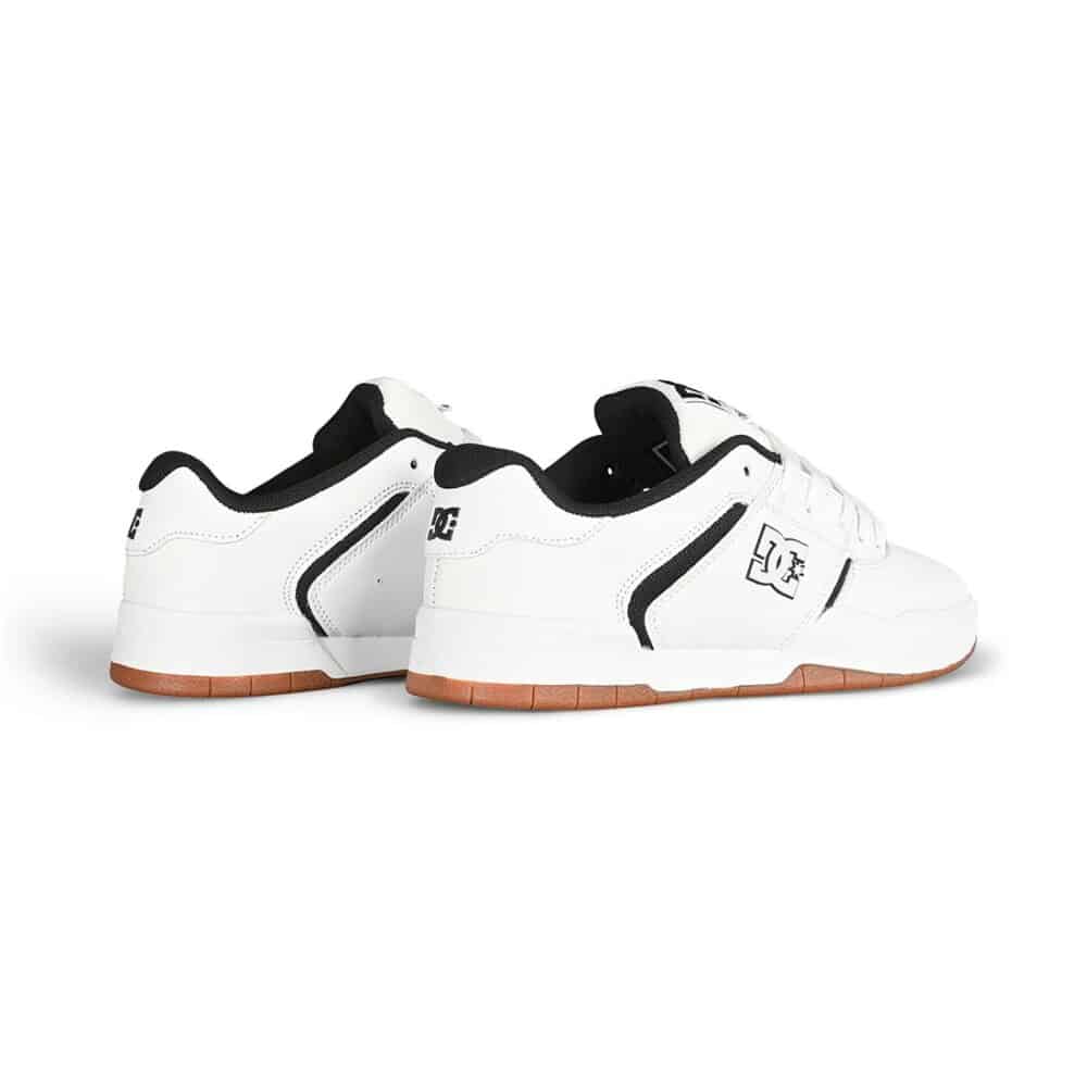 DC Central Low Top Skate Shoes - White/Black/Gum