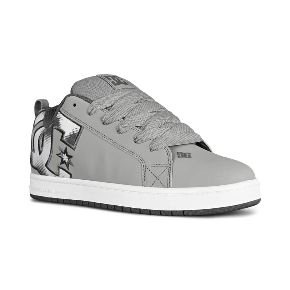 DC Court Graffik Skate Shoes - Grey/Grey/Grey